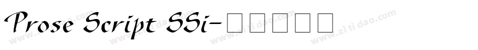 Prose Script SSi字体转换